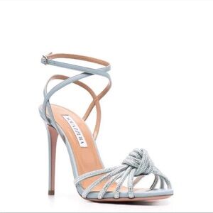 Like New Aquazzura Celeste 105 Knotted Heels Sandal